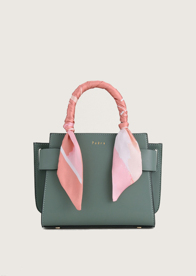 Pedro twill trimmed discount top handle bag